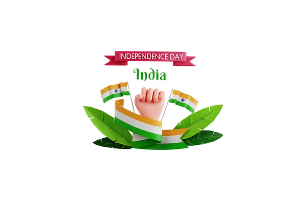 3D illustration of pride india independence day