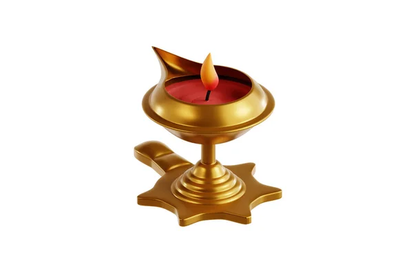 Illustration India Oil Lamp — Stock Photo, Image