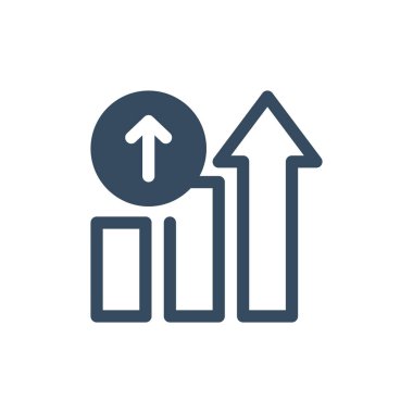 Büyüyen istatistiksel ok vektör çizimi