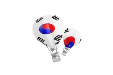 sıcak hava balonu 3D çizimi