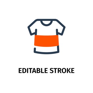 Tişört giyimi ve biçim vektör simgesi