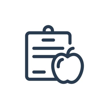 Beslenme ve sağlıklı beslenme vektörü simgesi