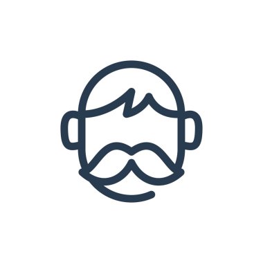 Erkekler için yüz kılı biçim vektör simgesi