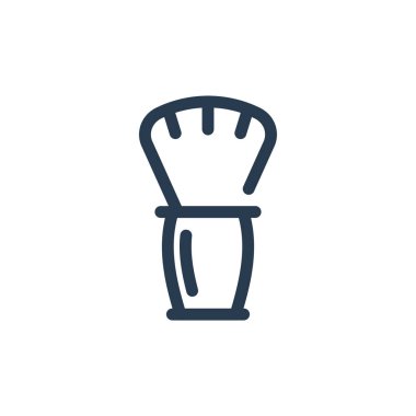 Tıraş fırçası ve hazırlık vektörü simgesi