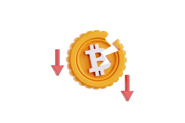 Ilustração Crise Bitcoin — Fotografia de Stock