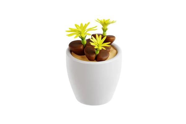 Illustrazione Del Vaso Cactus — Foto Stock