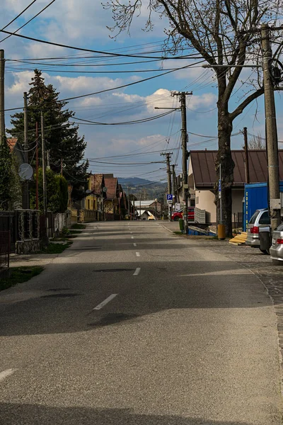 Stock image road to the streets, A small village in Slovakia