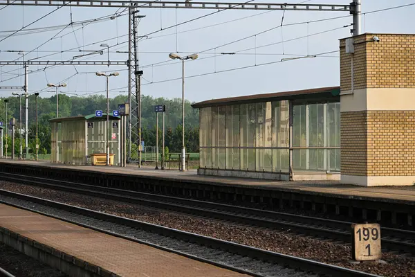 Çek Cumhuriyeti Grygov 2023 Grygov Köyündeki Tren Istasyonunda Imza — Stok fotoğraf