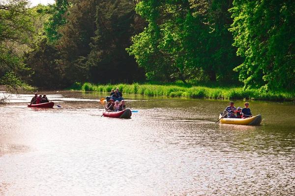 people kayaking in the river