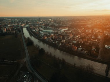 Çek Cumhuriyeti 'nin Olomouc kentinin hava manzarası