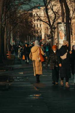 Avusturya, Viyana, 2023 / 12 / 15, şehirdeki insanlar