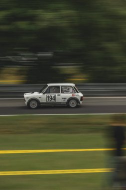 Çek Cumhuriyeti, Sternberk, 2024 / 06 / 02 - Tepe tırmanışı, yarış arabaları, Porsche, yarış programları, hipodromdaki insanlar, taraftarlar