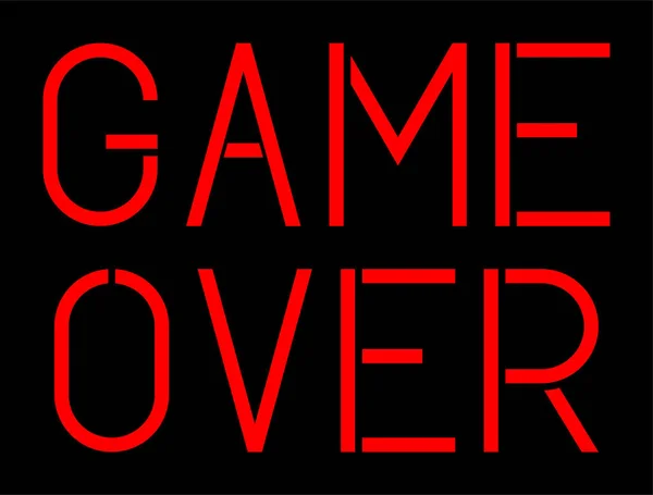 Siyah arkaplan üzerine oyun bitti