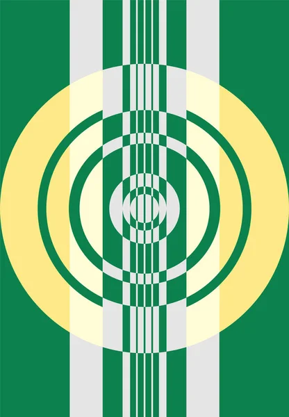 緑と黄色のシームレスな幾何学装飾 — ストックベクタ