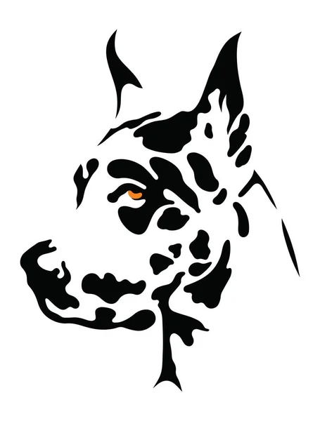 Büyük Danimarka siyah beyaz şablon resmi