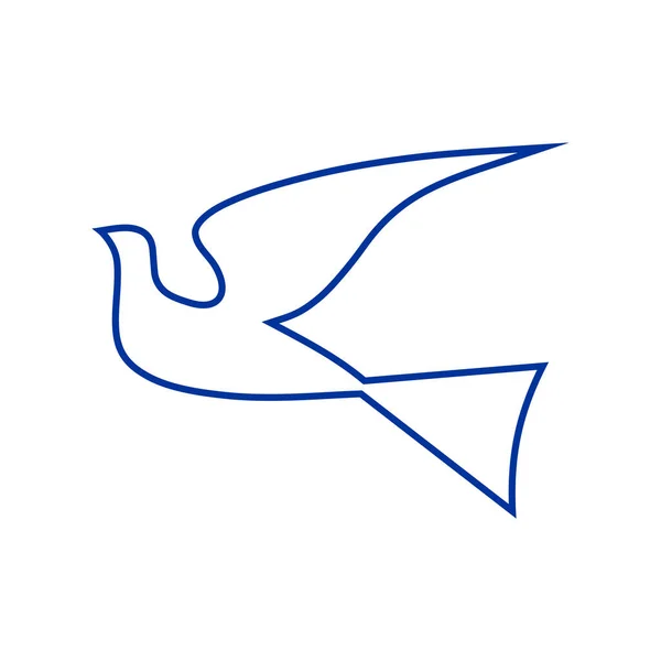 Uçan güvercin silueti