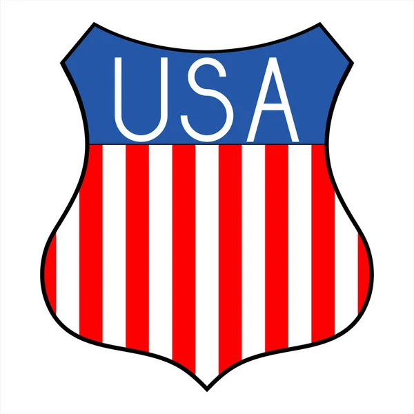 Antiguo Emblema Estados Unidos Con Elementos Bandera — Vector de stock