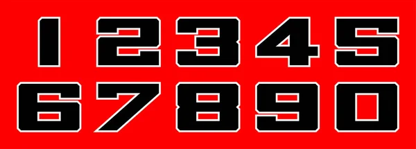 0 'dan 9' a kadar olan sayılar kırmızı arkaplanda