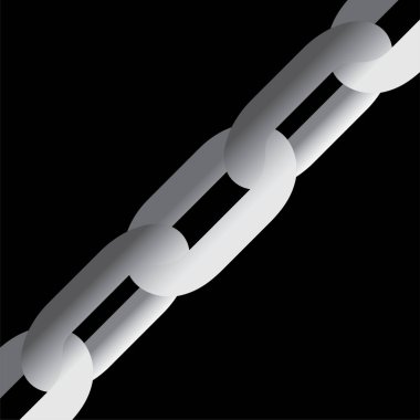 Siyah zemin üzerinde çelik zincir