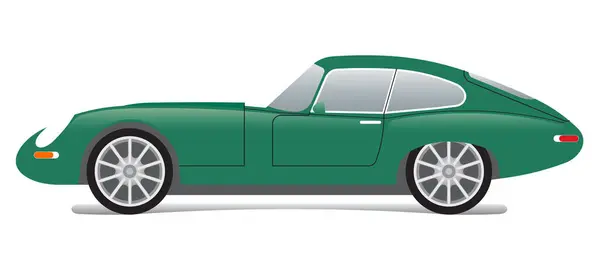 Eski koyu yeşil spor araba