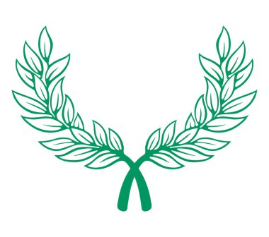 Kazanana yeşil defne çelengi