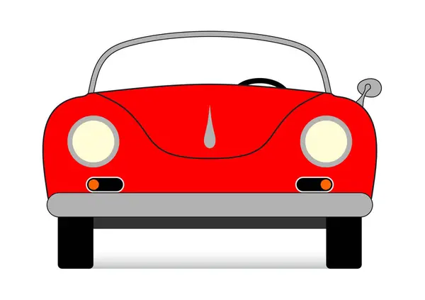 Eski kırmızı sütunlu. Ön görünüm, beyaz arkaplan