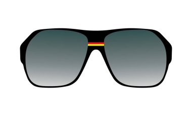 Siyah çerçeveli eski güneş gözlükleri