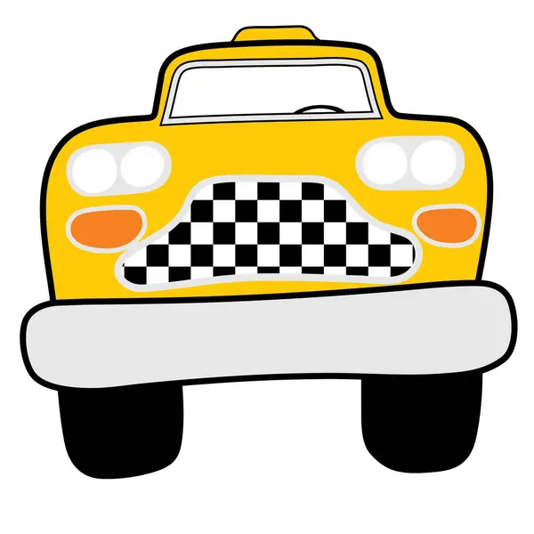 Eski New York sarı taksisi. El çizimi