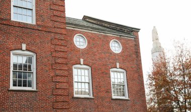 historic buildings at old historic buildings of boston, massachusetts