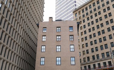 New York City - ABD - Eylül 21, 2019: Manhattan ve New York City Manhattan binaları. Manhattan..