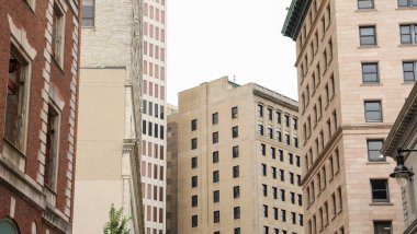 Boston şehir merkezi sokak manzarası