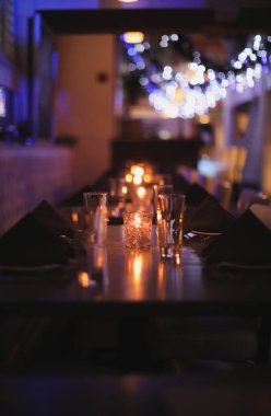 Boş restoran ile bulanık arkaplan