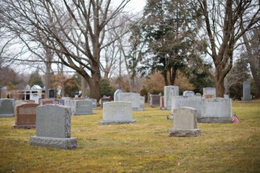 Yeni İngiltere 'de bir mezarlık manzarası