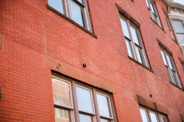 New York, ABD - Eylül 26, 20 0 15: Tuğla Bina cephesi, New York, Manhattan.