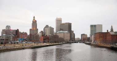 boston, massachusetts. ABD. Eski şehirle ufuk çizgisi