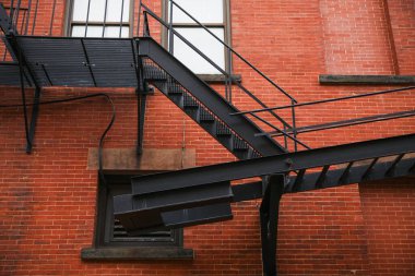 old brick stairs on the street