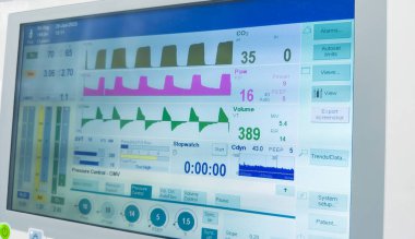 Elektrokardiyogram ile izleyin ve kardiyogram için monitör.