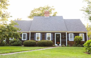 Ormandaki kır evinin ortasında küçük bir ev..