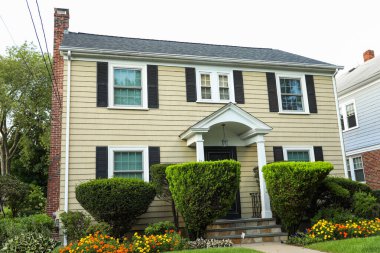 New York, ABD - Eylül 24, 2016: Manhattan 'daki eski ev. New York, ABD