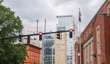 Boston, Boston, ABD - Ekim 17, 209: Binaları ve eski binaları olan tarihi ve en eski Boston caddesi.
