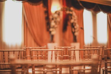 Restoranda güzel bir düğün töreni.