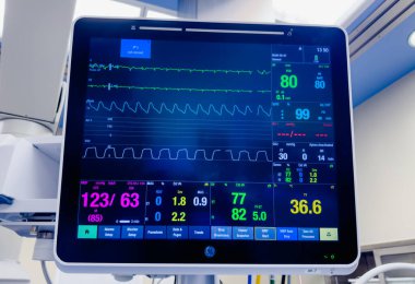 Ekranı kardiyogram ve ecg ile izle