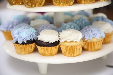 Düğün resepsiyonu için lezzetli kekler..