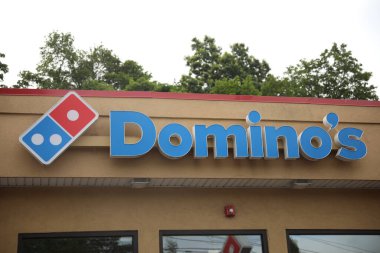 New York, ny: 14 Temmuz, 2018: pizza logosu. Pizza, Amerika 'da kurulmuş bir pizza şirketi.