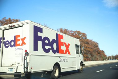 New Jersey, ABD - Mart 26, 2016: New York, ABD 'de bir kamyon.