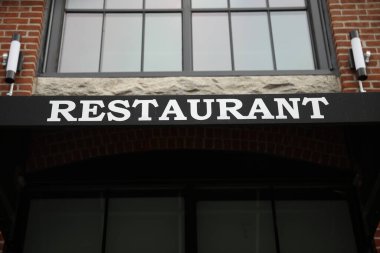 New York 'ta restoran işareti.