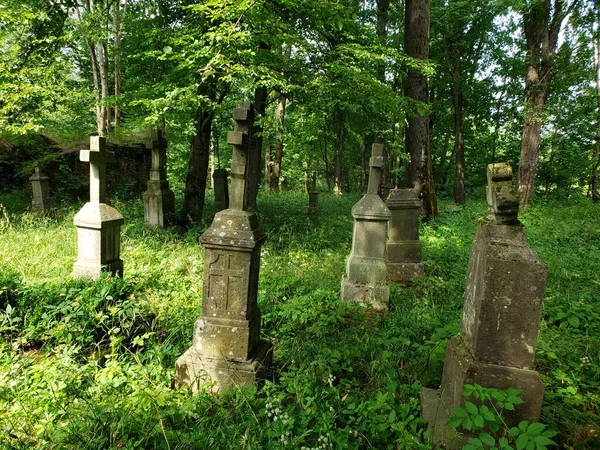 Forgotten Graveyard Eastern Church Krolik Woloski South East Part Poland Stock Picture