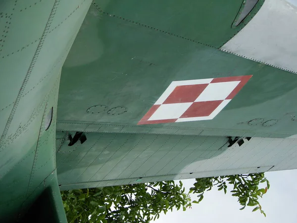Polish Military Airplane Sign — Stock Photo, Image