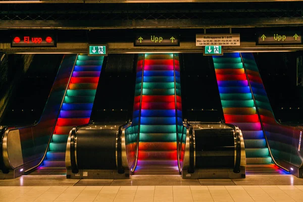 Escalators Subway Stockholm — Stock Photo, Image