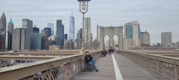 Бруклинский Мост Случайный Выстрел — стоковое фото